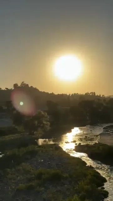 Sunset over the LA River