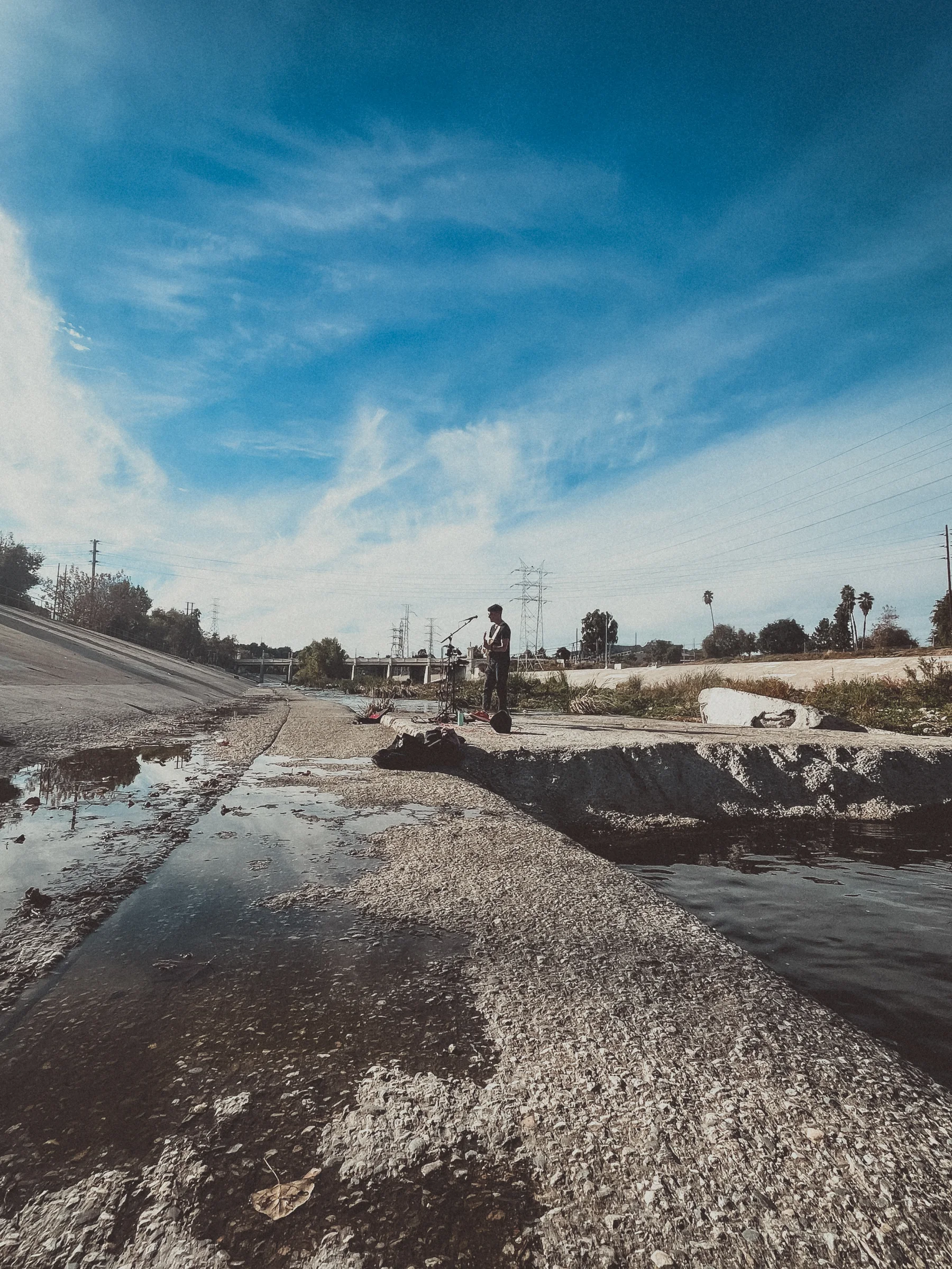 A pop-up set in the LA River